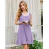 Ekouaer Nightgowns for Women Sleeveless Nightdress Cute Night Gowns Short Sleepshirt Soft Sleepwear Pajama Dress S-XXXL(Lilac)