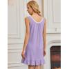 Ekouaer Nightgowns for Women Sleeveless Nightdress Cute Night Gowns Short Sleepshirt Soft Sleepwear Pajama Dress S-XXXL(Lilac)