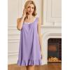 Ekouaer Nightgowns for Women Sleeveless Nightdress Cute Night Gowns Short Sleepshirt Soft Sleepwear Pajama Dress S-XXXL(Lilac)
