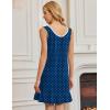 Ekouaer Nightgowns for Women Sleeveless Nightdress Cute Night Gowns Short Sleepshirt Soft Sleepwear Pajama Dress S-XXXL(Navy White Dots)