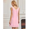 Ekouaer Nightgowns for Women Sleeveless Nightdress Cute Night Gowns Short Sleepshirt Soft Sleepwear Pajama Dress S-XXXL(Pink)