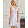 Ekouaer Nightgowns for Women Sleeveless Nightdress Cute Night Gowns Short Sleepshirt Soft Sleepwear Pajama Dress S-XXXL(Purple Tassel)
