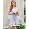 Ekouaer Nightgowns for Women Sleeveless Nightdress Cute Night Gowns Short Sleepshirt Soft Sleepwear Pajama Dress S-XXXL(Purple Tassel)