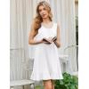 Ekouaer Nightgowns for Women Sleeveless Nightdress Cute Night Gowns Short Sleepshirt Soft Sleepwear Pajama Dress S-XXXL(White)