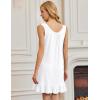 Ekouaer Nightgowns for Women Sleeveless Nightdress Cute Night Gowns Short Sleepshirt Soft Sleepwear Pajama Dress S-XXXL(White)