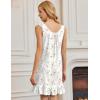 Ekouaer Nightgowns for Women Sleeveless Nightdress Cute Night Gowns Short Sleepshirt Soft Sleepwear Pajama Dress S-XXXL(White Pink & Purple Florals)