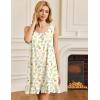 Ekouaer Nightgowns for Women Sleeveless Nightdress Cute Night Gowns Short Sleepshirt Soft Sleepwear Pajama Dress S-XXXL(Yellow Floral)