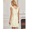 Ekouaer Nightgowns for Women Sleeveless Nightdress Cute Night Gowns Short Sleepshirt Soft Sleepwear Pajama Dress S-XXXL(Yellow Floral)