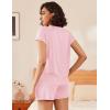 Ekouaer Pajama Sets Lounge Sets for Women 2 Piece Short Sleeve Tops and Shorts Comfy Pjs Sleepwear, S-XXL(Light Pink)
