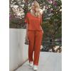 Ekouaer Pajama Sets for Women 2 Piece Lounge Set Short Sleeve Tops and Long Pants Soft Comfy Pjs Sleepwear Outfits S-XXL(Caramel)