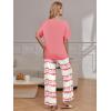 Ekouaer Pajama Sets for Women 2 Piece Lounge Set Short Sleeve Tops and Long Pants Soft Comfy Pjs Sleepwear Outfits S-XXL(Ombre Orange Pink)