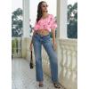 Ekouaer Pajama Sets for Women 2 Piece Lounge Set Short Sleeve Tops and Long Pants Soft Comfy Pjs Sleepwear Outfits S-XXL(Pink Bow Knot)