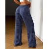 Ekouaer Women Pajama Pants Comfy Pj Bottom with Pockets Stretch Plaid Sleepwear Polka Dots-Blue Small