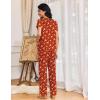 Ekouaer Womens Pajama Sets 2 Piece Lounge Set Soft Pajamas for Women Set Short Sleeve and Long Pants Pjs with Pockets(Elk)