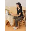 Ekouaer Womens Pajama Sets 2 Piece Lounge Set Soft Pajamas for Women Set Short Sleeve and Long Pants Pjs with Pockets(Leopard Print)