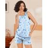 Ekouaer Womens Pajama Sets Cotton Pjs Sleeveless Tank Top and Shorts Sleepwear Soft Pjs 2 Piece Lounge Set S-XXL(Moon Stars)
