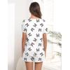 Ekouaer Women’s Pajamas Sets Short Sleeve Lounge Sets Sleepwear Casual Two Piece Pjs With Pockets(Leopard Bow)