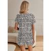 Ekouaer Womens Pajamas Short Sleeve Sleepwear 2 Piece Pj Set Casual V Neck Lounge Sets with Pockets S-XXL(Leopard)