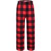 Ekouaer Boys Sleepwear Pant Long Pajamas Pants Plaid Pj Pant Elastic Waist Bottoms(A-a-yarn Dyed Lattice4-black)