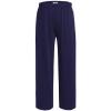 Ekouaer Boys Sleepwear Pant Long Pajamas Pants Plaid Pj Pant Elastic Waist Bottoms(Pure Navy Blue)
