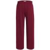 Ekouaer Boys Sleepwear Pant Long Pajamas Pants Plaid Pj Pant Elastic Waist Bottoms(Pure Wine Red)