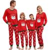Ekouaer Christmas Child Pajamas Sets X-mas Holiday Pjs(Red Snowman)