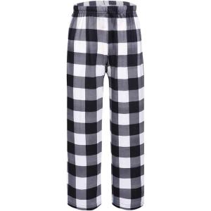 Ekouaer Boys Sleepwear Pant Long Pajamas Pants Plaid Pj Pant Elastic Waist Bottoms(A-a-yarn Dyed Lattice5)