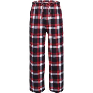 Ekouaer Boys Sleepwear Pant Long Pajamas Pants Plaid Pj Pant Elastic Waist Bottoms(A-yarn Dyed Lattice2)