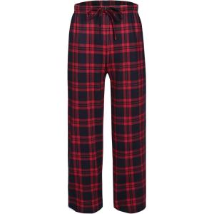 Ekouaer Boys Sleepwear Pant Long Pajamas Pants Plaid Pj Pant Elastic Waist Bottoms(Yarn Dyed Lattice6)
