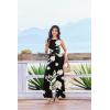 Ekouaer Jumpsuits for Women One Piece Jumpsuit Wide Leg Sleeveless Crewneck Casual Womens Romper Jumpers With Pockets 2026(White Floral Black)