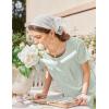 Ekouaer Nightgown for Women Cotton Long Night Gown Short Sleeve Nightdress with Pockets Button Sleepshirt Soft Sleepwear(Light Green)