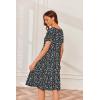 Ekouaer Nursing Dress Summer Short Sleeve Breastfeeding Casual Knee Length Maternity Dresses S-XXL(Blue Orange Floral)