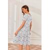 Ekouaer Nursing Dress Summer Short Sleeve Breastfeeding Casual Knee Length Maternity Dresses S-XXL(Floral Cream)