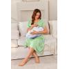 Ekouaer Nursing Dress Summer Short Sleeve Breastfeeding Casual Knee Length Maternity Dresses S-XXL(Green Floral)
