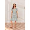 Ekouaer Nursing Dress Summer Short Sleeve Breastfeeding Casual Knee Length Maternity Dresses S-XXL(White Daisy Floral)
