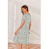 Ekouaer Nursing Dress Summer Short Sleeve Breastfeeding Casual Knee Length Maternity Dresses S-XXL(White Daisy Floral)