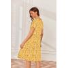 Ekouaer Nursing Dress Summer Short Sleeve Breastfeeding Casual Knee Length Maternity Dresses S-XXL(Yellow Floral)
