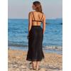 Ekouaer Women Sarong Chiffon Bathing Suit Cover Up Long Beach Bikini Wraps Sheer Swim Suit Coverup 2026 Pareo for Women(Black)