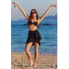 Ekouaer Women Sarong Chiffon Bathing Suit Cover Up Long Beach Bikini Wraps Sheer Swim Suit Coverup 2026 Pareo for Women(Black)