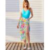 Ekouaer Women Sarong Chiffon Bathing Suit Cover Up Long Beach Bikini Wraps Sheer Swim Suit Coverup 2026 Pareo for Women(Colorful Leaves)