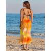 Ekouaer Women Sarong Chiffon Bathing Suit Cover Up Long Beach Bikini Wraps Sheer Swim Suit Coverup 2026 Pareo for Women(Orange Tie-dye)