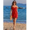 Ekouaer Women Sarong Chiffon Bathing Suit Cover Up Long Beach Bikini Wraps Sheer Swim Suit Coverup 2026 Pareo for Women(Pure Red)