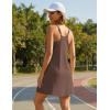 Ekouaer Womens Athletic Romper Dress Summer Tennis Active Sports Mini Dresses Built in Shorts Travel Vacation Outfits S-XXL(Brown)