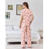 Ekouaer Womens Pajama Sets Viscose from bamboo Lounge Set Soft Pajamas for Women Set Short Sleeve and Long Pants Sleepwear(Bow)