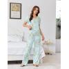 Ekouaer Womens Pajama Sets Viscose from bamboo Lounge Set Soft Pajamas for Women Set Short Sleeve and Long Pants Sleepwear(Daisy Bouquet)