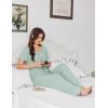 Ekouaer Womens Pajama Sets Viscose from bamboo Lounge Set Soft Pajamas for Women Set Short Sleeve and Long Pants Sleepwear(Light Green)