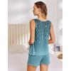 Ekouaer Womens Sleeveless Pajamas Set Casual Sleepwear Soft Pj Sets Tank Top and Shorts 2 Piece Loungewear for Summer S-XXL(Blue Branches)