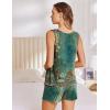Ekouaer Womens Sleeveless Pajamas Set Casual Sleepwear Soft Pj Sets Tank Top and Shorts 2 Piece Loungewear for Summer S-XXL(Green Flower)