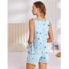 Ekouaer Womens Sleeveless Pajamas Set Casual Sleepwear Soft Pj Sets Tank Top and Shorts 2 Piece Loungewear for Summer S-XXL(Planet)