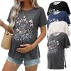 Apricot/Black/Blue/Dark Gray Floral